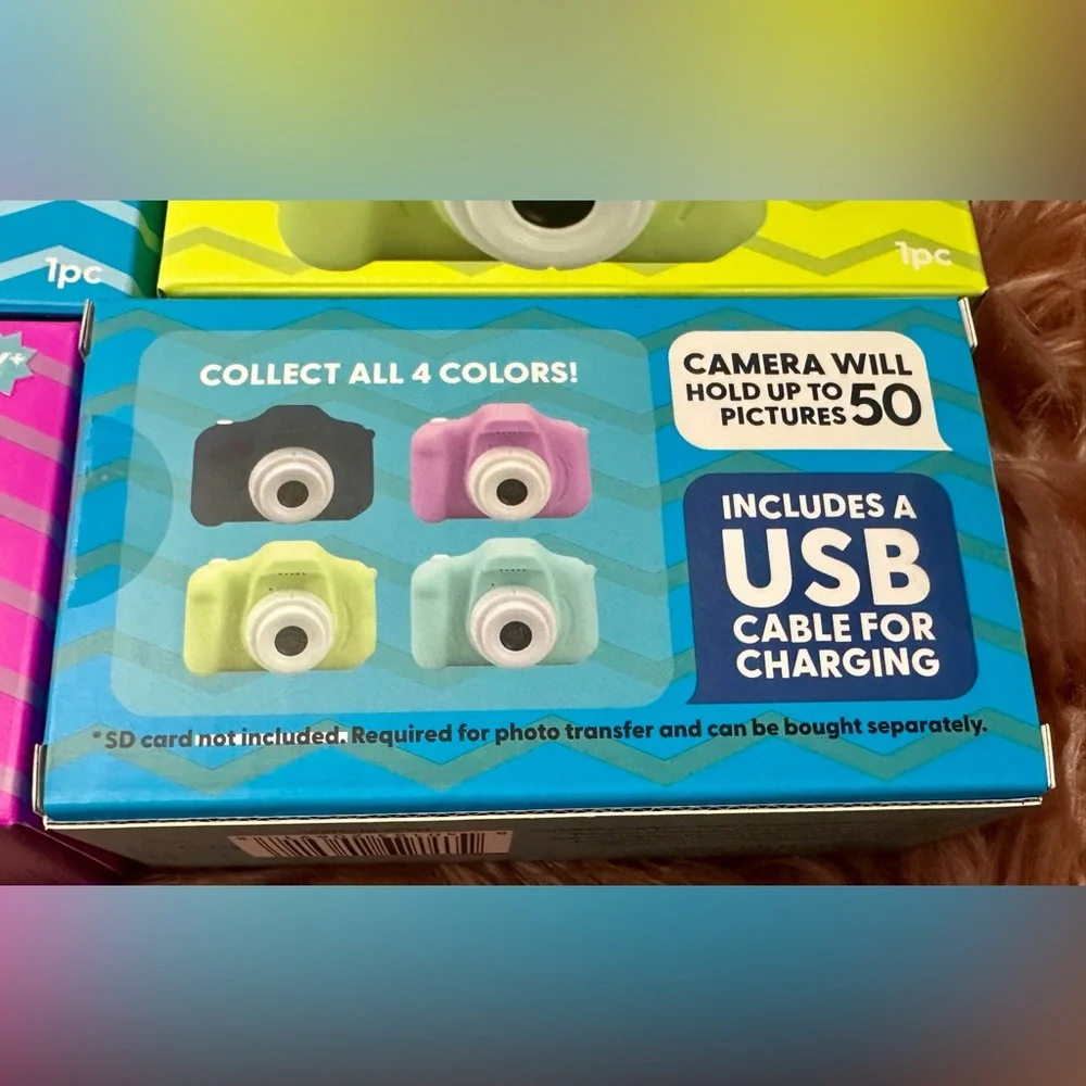 2PCS Retro Y2K Mini Camera With USB Charging Cable